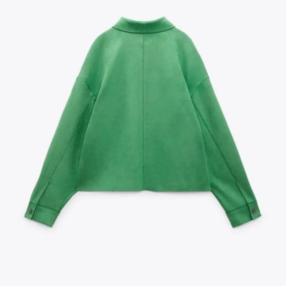 Zara Faux Suede Short Jacket - Picture 4 of 8